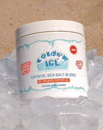 Colder Ice Atlantic Ocean Edition 12oz Brine,  Ice Additive for Coolers, Bags, Boats, Fishing, Camping, Traveling, Party, Lake